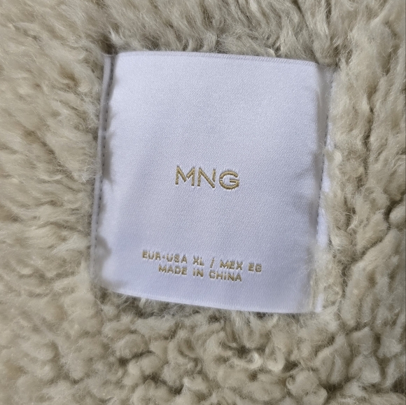 NWT Mango Vintage Effect Shearling Jacket - Picture 7 of 11